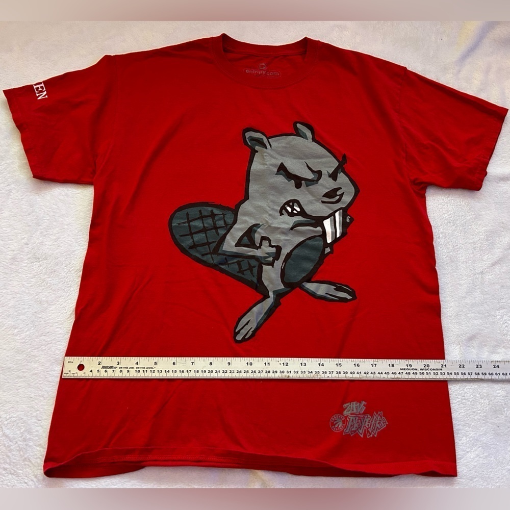 TORONTO RAPTORS 2016 CONFERENCE FINALS FAN GIVEAWAY T-SHIRT LARGE L ANGRY BEAVER
